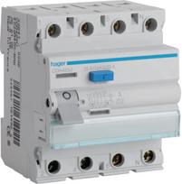 HAGER RCCB diferencialinės srovės jungiklis 3P+N 25A 30mA 6kA AC CDA425J