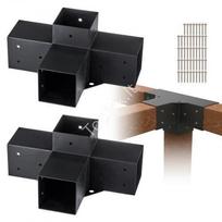 2 vnt. 4 krypčių 100x100 mm pergolos kampiniai laikikliai.