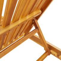 vidaXL Saulės gultas Ruda 125 x 200 x 84 cm Kietos akacijos mediena
