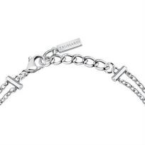 Apyrankė - TRUSSARDI - T-Logo TJAXC27 - Dviejų spalvų plienas - Kubinis zirkonas - 19 cm reguliuojama