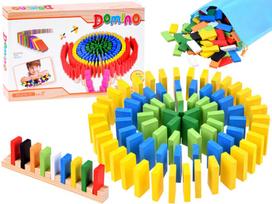 Medinės spalvingos DOMINO kaladėlės 300 vnt