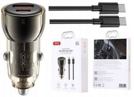 Automobilinis įkroviklis 60w Usb-a + Usb-c su 1m Usb-c laidu