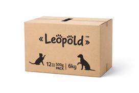 Leopold šlapias šunų maistas su jautiena ir širdimi padaže, 12×500 g, EKONOMIŠKAS RINKINYS 6 KG
