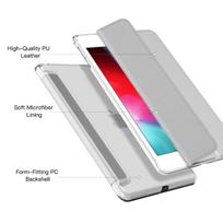 Tablet, E-reader cases,Smart Case for iPad Air 3 10.5" - Frosted Back Magnetic Cover with Auto Sleep/Wake Function,Silver Grey