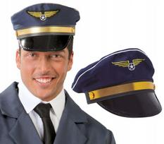 Pilotų kepurė – kapitono, lėktuvo, karnavalo kostiumo aksesuaras