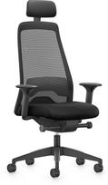 Interstuhl EVERYis1 - office chair with headrest, mesh backrest, black (EV218)