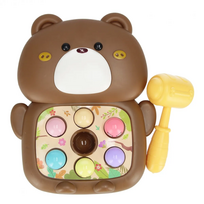 ⭐Edukacinis žaislas su plaktuku GOPHER BATTLE BEAR  Brown