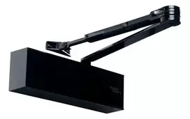 Durų pritraukėjas DORMA, TS72 BC, juoda spalva, su alkūne