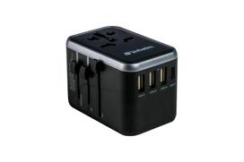 Verbatim - Universal Travel Adapter UTA-04 PD61W/QC / 3xUSB / 2xType-C