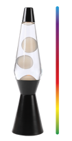 iTotal - LED Lava Lamp with Color-changing Light, White Wax and Black Base - Black - 36 cm (XL2937)