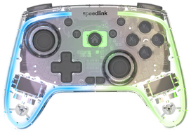Speedlink - RAIT NX RGB Gamepad - Wireless/Wired - for PC/Android/Switch OLED/Lite, clear transparent