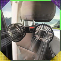 Automobilinis ventiliatorius Dvigubas besisukantis ventiliatorius automobiliams Galingas 360° USB
