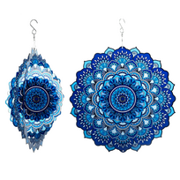 Kabantis suktukas-vėjo gaudyklės ornamentas 12 colių 3D mandala taikos sodui