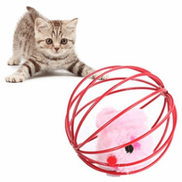 Žaislinis kamuoliukas katei Interaktyvi pelė Piórka Rattle Wire Ball