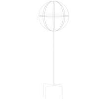 Sodo pergolės terasos metalinė atrama vijokliniams augalams, rožėms, 50x10 cm, baltos spalvos