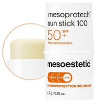 MESOESTETIC Mesoprotech Sun Stick 100, SPF 50+, jautrių kūno vietų apsaugai apsauginis kremas nuo saulės, 4.5 g
