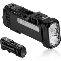 Wuben X4 kompaktiškas EDC prožektorius, 1500 lm, su RGB šonine šviesa, IP68, juodas