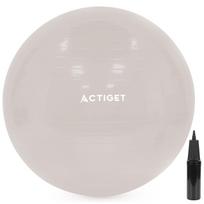 Fitneso, pilateso ir jogos kamuolys su pompa, smėlio spalvos, 65 cm