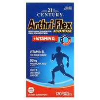 21 amžius, Arthri-Flex Advantage + Vitaminas D3, 120 dengtų tablečių