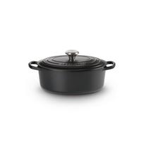 Ketaus puodas ovalus 27 cm / 4,1 l matinės juodos spalvos | 02726177 | 0024147261773