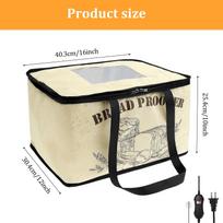 Dough Proofing Box with Heater Temperature Control Collapsible Bread Proofer Pizza Bread Making Sourdough Timing Close Warmer
