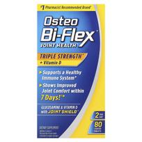 Osteo Bi-Flex, sąnarių sveikata, triguba jėga + vitaminas D, 80 dengtų tablečių