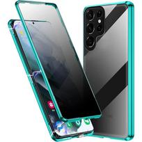 Tinka Samsung S25ultra Anti Peeping Mobiliojo Telefono Dėklas Magneto 24 23 22 Dvispusis Stiklas Metalas Magnetinis Dangtelis S25
