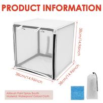 Airbrush Paint Spray Booth 15/29.5 Inch Detachable Model Painting Spray Booth Portable for DIY Projects Remote Control Toy Car