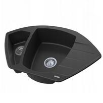 Granitinė kriauklė Granitan Compact 2 dubenų chromo rinkinys