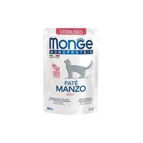 Monge Monoprotein Sterilised  begrūdis konservuotas pašaras stertilizuotoms katėms su jautiena 85g