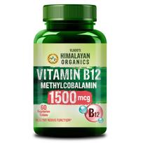 Vlado Himalayan Organics Vitaminas B12 Tabletės 1500 mcg Aktyvus Metilkobalaminas Maisto Papildas Vyrams ir Moterims