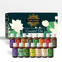 Eterinis aliejus 15 vnt. pakuotėje. Levanda Rožė Sandalas Jazminas Apelsinas Rozmarinas Citrinžolė Ylang-ylang Arbatmedis Pipirmėtė Eukaliptas Vanilė