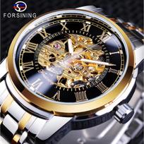 „Forsining“ vyriškas laisvalaikio vandeniui atsparus tuščiaviduris laikrodis automatinis mechaninis laikrodis GMT1236-2-A