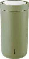 Stelton Terminis puodelis To-Go Click 200 ml, alyvuogių žalia, iš dvigubo perdirbto plieno
