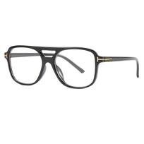 Fashion Pilot Glasses Frames Women Double Bridge Oversized Eyeglasses Frame Square Goggles Classic Brand Designer Eyewear UV400