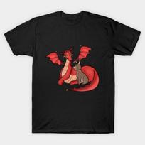 Men Black Print T-shirt Donkey & Dragon (Shrek) No-Cut Transfer Paper Print Cotton Tshirt 3XL juoda
