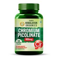 Vlado's Himalayan Organics Chromo pikolinatas 400mcg Maisto papildas 120 daržovių kapsulių sveikam kraujo cukraus kiekiui ir svoriui