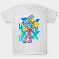 Men Black Print T-shirt Jax The Amazing Digital Circus No-Cut Transfer Paper Print Cotton Tshirt L