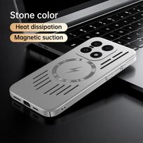 Breathable Cooling Phone Case for Oneplus 15 13T ACE5 1+15 ACE 5 3 Pro 12R 13S Mesh Heat Dissipation Magnetic for Magsafe Cover OnePlus 13 mėlyna