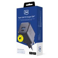Priedai - 3mk Hyper Charger PD 33W GaN QC4+ PPS AFC FCP SCP 1A1C Juodas