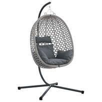 Kabantis kiaušinis anthracite and grey 104 x 100 x 191 cm