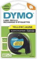 Dymo - LetraTag Tape - Black on Yellow - 12mm x 4m
