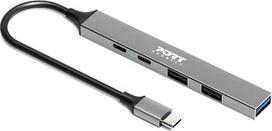 Port Connect | USB-C Hub with 4 USB ports, 1X USB-C, 100W