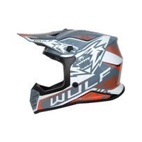 Vaikiškas šalmas M/X WULFSPORT OFFROAD AIR-X (oranžinis/pilkas) M