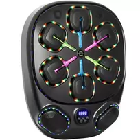 Muzikinis bokso treniruoklis, elektroninė LED bokso mašina su dvigubomis smūgio zonomis, Bluetooth pirštinėmis, 9 greičio lygiai