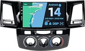 "Android 14 IPS" automobilinis radijas, tinkamas "Toyota Fortuner Hilux Revo Vigo" (2004-2014 m.) - Integruotas "CarPlay Android Car" - Nemokama kamera - 2G + 32G - 9 colių 2 DIN - DSP DAB SWC WiFi Fast Boot 4G BT