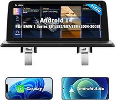 "Android 14" 10,25 colių jutiklinio ekrano automobilinis radijas BMW 1 serijos E81/E82/E87/E88 (2004-2008) CCC sistemai, belaidis "CarPlay"/"Android Car", originalus OEM išsaugotas, GPS navigacija, "Mirror Link", HD ekranas