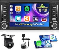 "Android 15" automobilinis radijas "VW Touareg 2004-2011" 4+64G su belaidžiu "CarPlay" "Android" automobiliu, 7 colių ekranas Palaiko FM RDS 32EQ GPS Bluetooth WiFi SWC AHD atbulinės eigos kamera