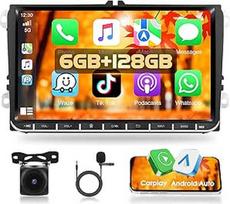 "Android" 15 Dvigubas DIN automobilinis radijo imtuvas Stereo 9 colių talpinis jutiklinis ekranas Didelės raiškos GPS navigacija Bluetooth USB grotuvas VW Passat Golf MK5 MK6 Jetta T5 EOS Polo Touran Seat Sharan