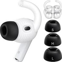 "Apple AirPods Pro 3" (2025) atminties putų ausų kištukų ir ausų kabliukų priedai, pakaitiniai putų ausų antgaliai, ergonomiškai tinkantys (S/M/L ausinės, 2 poros ausų kabliukų)